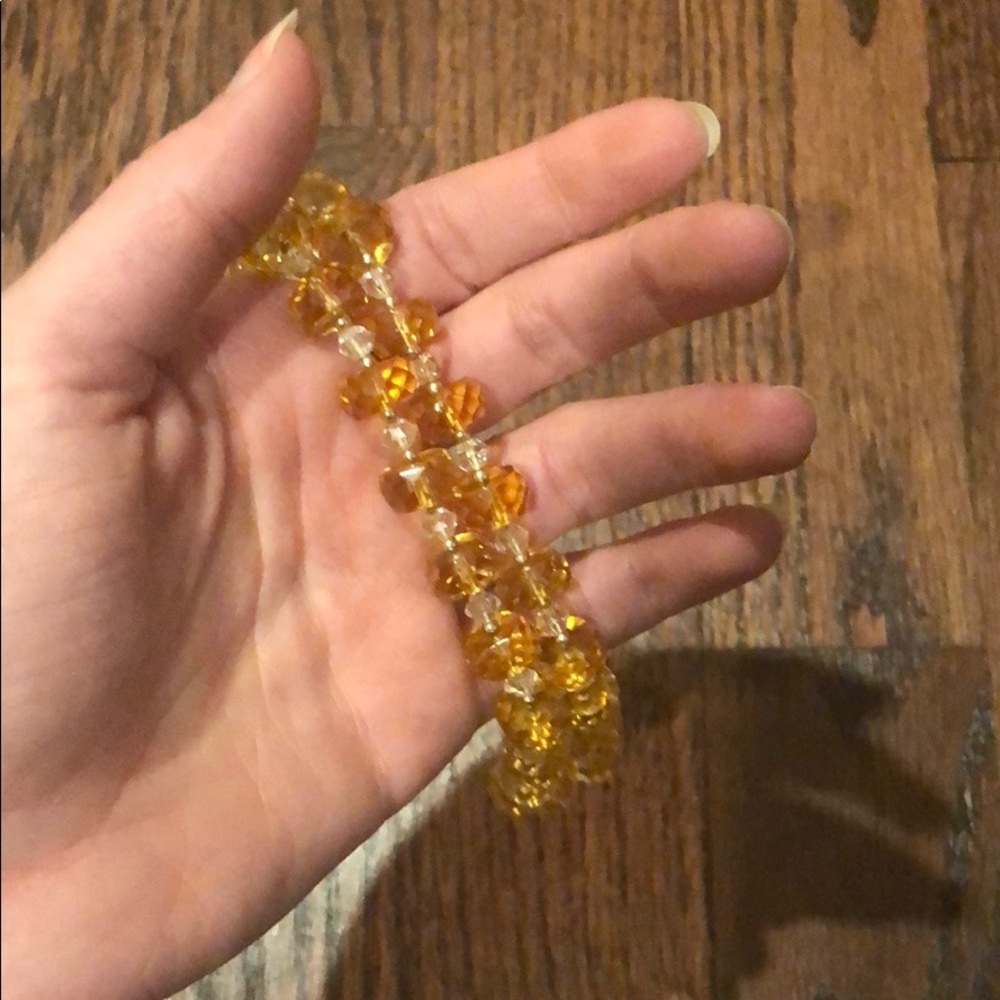 Beautiful gold beaded necklace